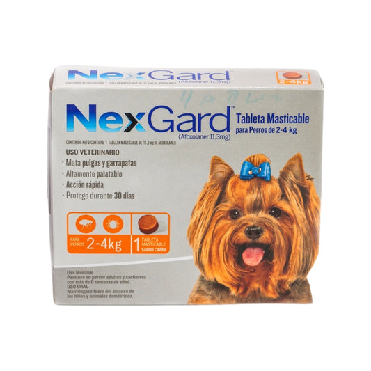 Nexgard Small Tableta De 2-4 Kg Grupo Boehringer Ingelheim.