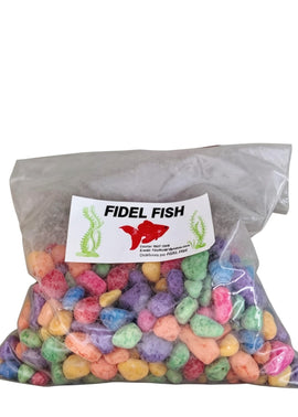 GRAVA DECORATIVA ACUARIO  1KG FIDEL FISH