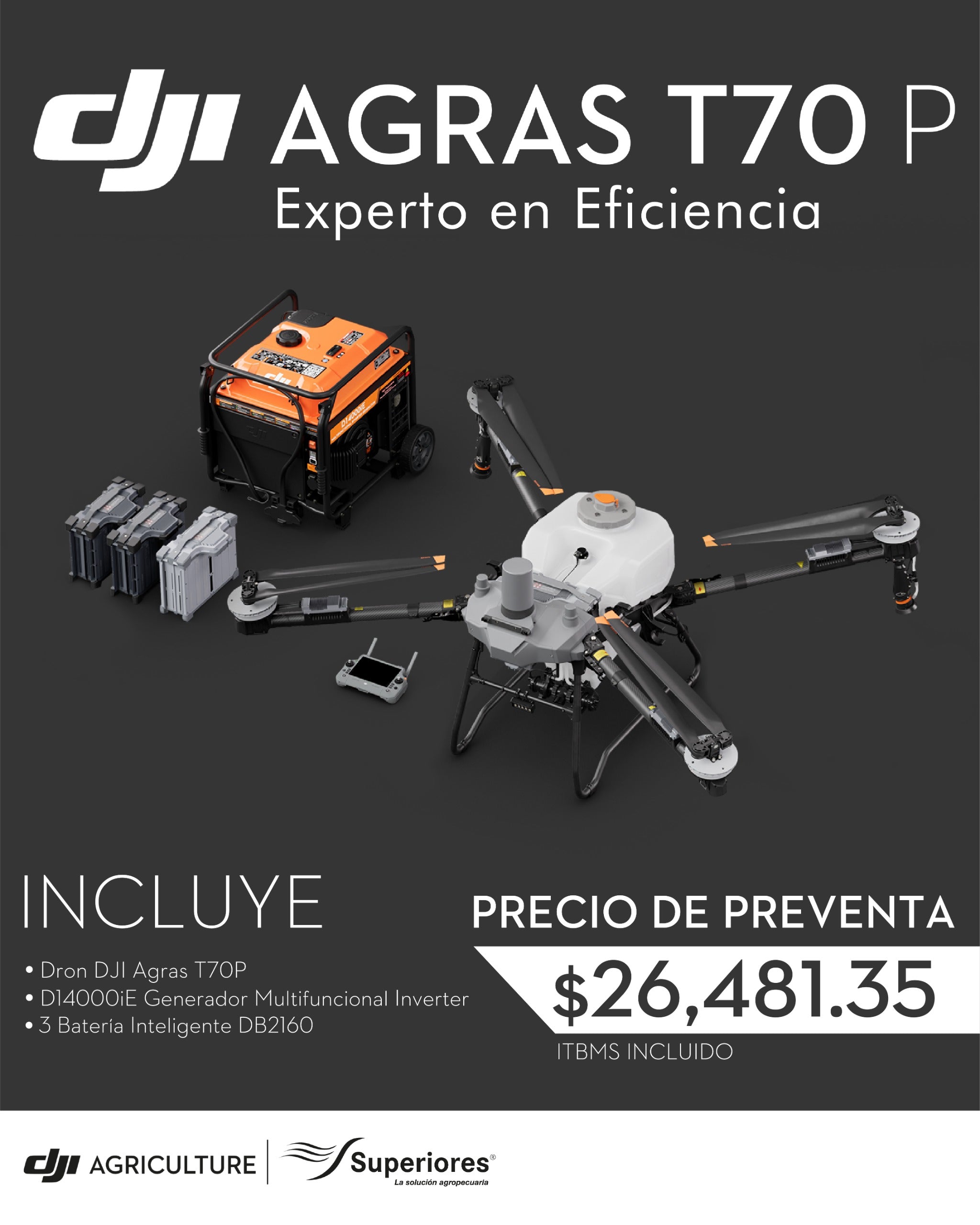 DRON DJI AGRAS T70P DIMASUR